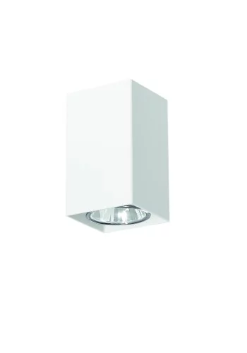 Lampex Lampa sufitowa Nero biały 499/C GU10 1x40W