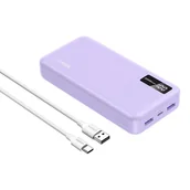 Powerbanki - Powerbank 20000mAh Ugreen PB312, 2x USB + USB-C, 20W (fioletowy) - miniaturka - grafika 1