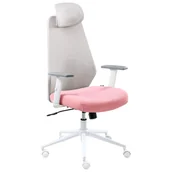 Fotele i krzesła biurowe - Beliani Krzesło biurowe ORYN Różowy - miniaturka - grafika 1