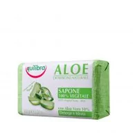 Mydła - EQUILIBRA Aloe 100% Vegetal Soap aloesowe mydło 100g - miniaturka - grafika 1
