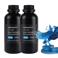 Filamenty i akcesoria do drukarek 3D - Aceaddity Zmywalna wodą żywica do drukarek 3D, niski skurcz, 405 nm, utwardzana promieniami UV fotopolimerowa żywica drukarska, wysoka precyzja i łatwość czyszczenia, odpowiednia do drukarek 3D 2K/4K/8K LCD/DPL/SLA šC Blue, 1000 g (2 szt.) - miniaturka - grafika 1