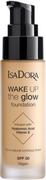 Podkłady do twarzy - IsaDora Wake Up the Glow Foundation SPF50 3W - miniaturka - grafika 1