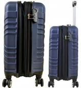 Walizki - Walizka kabinowa na kółkach z poszerzeniem firmy SunBag model APUS 8082 EX - miniaturka - grafika 1