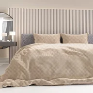 Pościel - Pościel pluszowa Minky kropki beż 160 x 200 [cm] - miniaturka - grafika 1