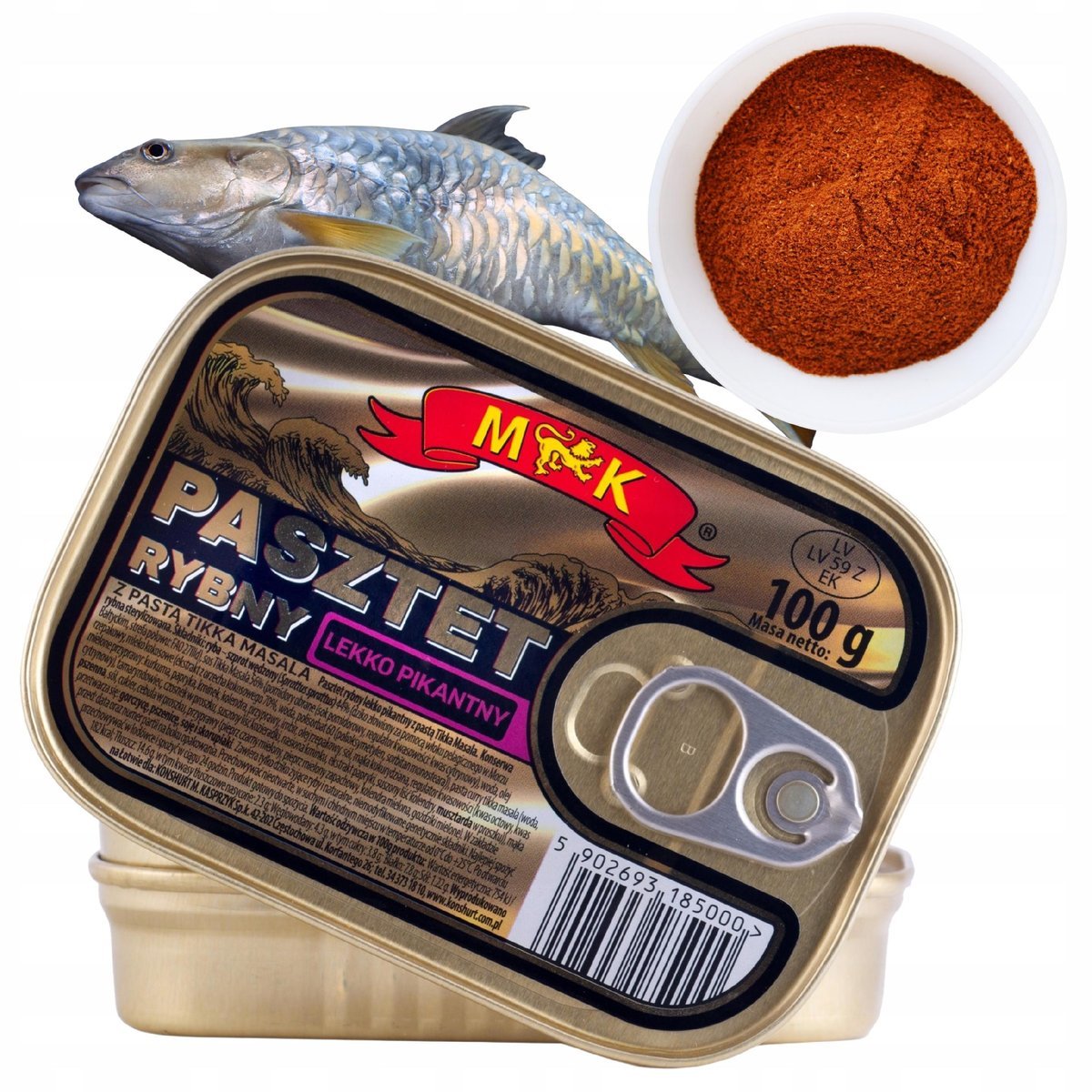 MK Pasztet Rybny Lekko Pikantny Tikka Masala Orientalny Smak Bałtyku 100 g