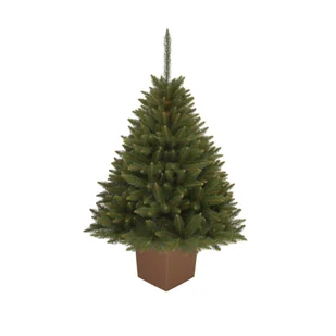 CHOINKA SZTUCZNA ŚWIERK SYBERYJSKI PREMIUM W KWADRATOWEJ DONICY 130 CM X-CHOINKA - Choinki - miniaturka - grafika 1