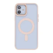 Etui i futerały do telefonów - Etui TECTO SHIELD Satin Elegant Mag do Apple iPhone 12/12 Pro Przezroczysto-różowy - miniaturka - grafika 1