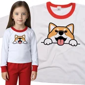 Piżamy dla dziewczynek - Piżama dziecięca Wesoły Shiba Inu Piesek 98/104 - VoloDonum - miniaturka - grafika 1