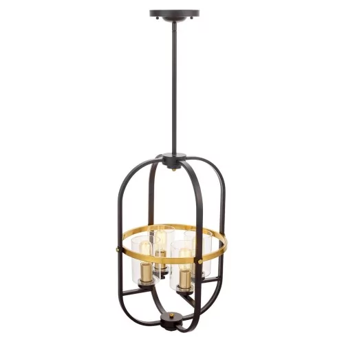 Lumina Deco Deco LAMPA WISZĄCA LOFT CZARNO-MOSIĘŻNA MONTEREY W5 LDP 1141-5 (BK+MD)