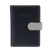 Etui na dokumenty i karty - Kolorowe skórzane etui na paszport Visconti RB-75 RFID - czarny - miniaturka - grafika 1