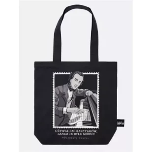 Torba bawełniana czarna Fryderyk Chopin - Torby i wózki na zakupy Torba bawełniana czarna Fryderyk Chopin - Torby i wózki na zakupy - miniaturka - grafika 1