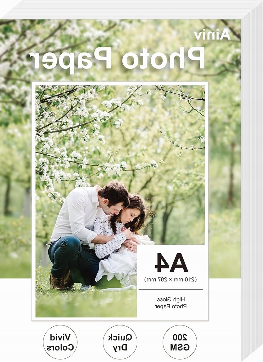 Papier fotograficzny 100 arkuszy a4 200g szybkoschnący błyszczący