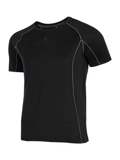 Koszulki sportowe męskie - 4F T-shirt funkcyjny w kolorze czarnym - grafika 1