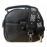 Torebki damskie - Mała Torebka Damska Listonoszka 2 Komory firmy Herisson 1502H2023-196 Czarna - miniaturka - grafika 1