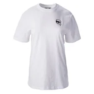 Koszulki i topy damskie - Damska Koszulka z krótkim rękawem KARL LAGERFELD IKONIK 2.0 OVERSIZED T-SHIRT 230W1721-100 – Biały - miniaturka - grafika 1