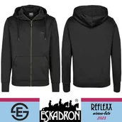 Bluzy męskie - Eskadron Bluza męska HINZ ZIP-HOOD REFLEXX SS 23 - deepgrey - miniaturka - grafika 1