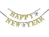 Balony i akcesoria - Baner Happy New Year - 180 cm - 1 szt. - miniaturka - grafika 1