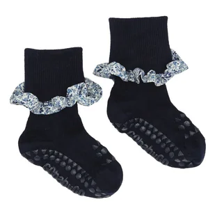 GoBabyGo antypoślizgowe skarpetki do nauki chodzenia LIBERTY BAMBOO Dark Blue Katie and Millie Blue 12 m+ - Skarpetki dla dzieci GoBabyGo antypoślizgowe skarpetki do nauki chodzenia LIBERTY BAMBOO Dark Blue Katie and Millie Blue 12 m+ - Skarpetki dla dzieci - miniaturka - grafika 1