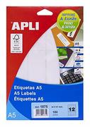 Etykiety do drukarek - APLI 581875 – samoprzylepne etykiety wielofunkcyjne (A5), białe - miniaturka - grafika 1