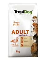 Sucha karma dla psów - Tropidog Premium Adult Small Breeds Duck&Rice 8 kg - miniaturka - grafika 1