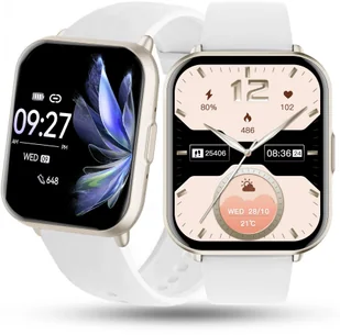 Zegarek damski SMARTWATCH RUBICON złoty biały - Smartwatch - miniaturka - grafika 1