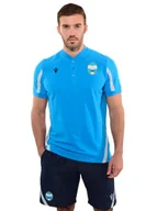 Koszulki męskie - SPAL Męska koszulka polo 2021-2022, jasnoniebieska/srebrna, rozmiar S - miniaturka - grafika 1