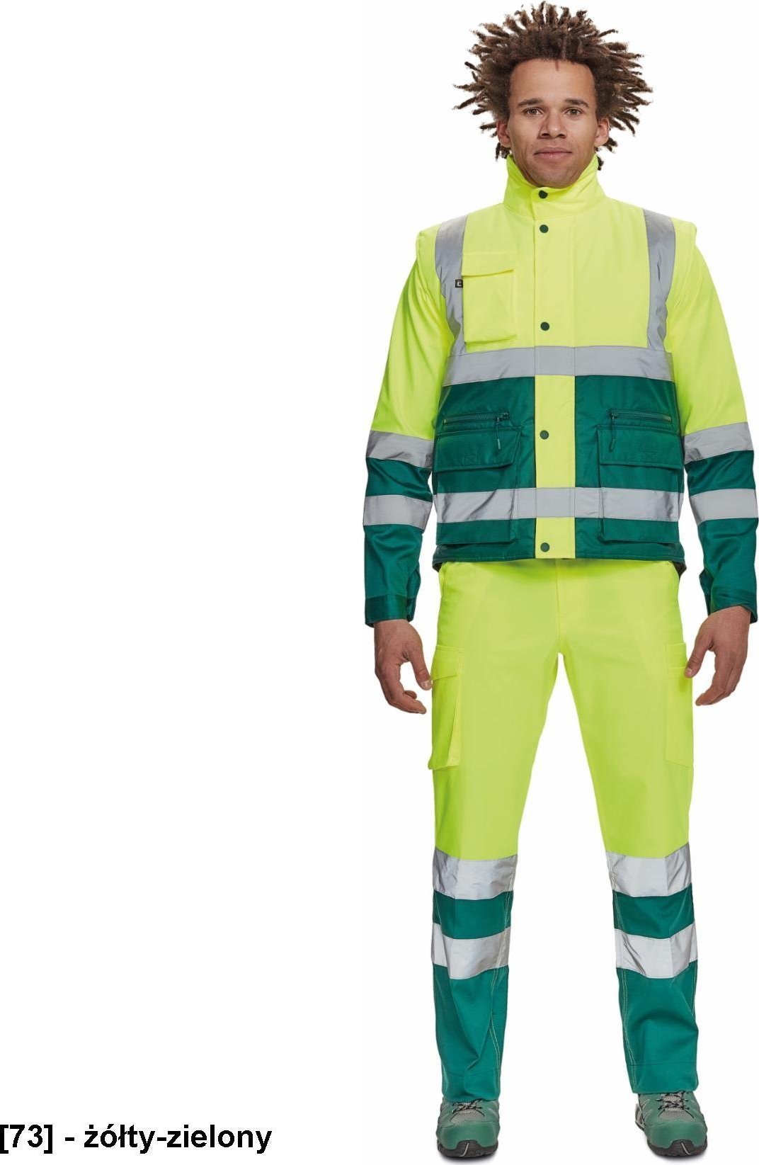 CERVA HELLIN HV - bezrękawnik - żółty-granatowy 3XL