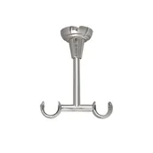 Akcesoria do wystroju okien - Wspornik kolor efekt stali nierdzewnej sufitowy podwójny 19+19 mm, długość110 mm Bojanek - miniaturka - grafika 1