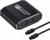 Kable - Audio Splitter 1X3 Spdif Toslink Rozdziel Optyczny - miniaturka - grafika 1