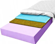 Materace - H3 H4 Materac piankowy 90x200 masujący z trawą morską pianka HR 16 cm - miniaturka - grafika 1