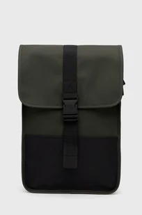 Rains plecak 13700 Buckle Backpack Mini kolor zielony duży gładki - Plecaki - miniaturka - grafika 1