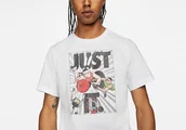 Koszulki męskie - Nike Manga Art Just Do It Tee White - miniaturka - grafika 1