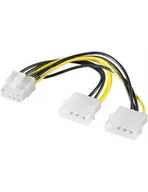 Kable komputerowe i do monitorów - Goobay 93241 Power cable/adapter for PC graphics cards PCI-E to PCI Express 8-pin, 0.15 m 93241 - miniaturka - grafika 1