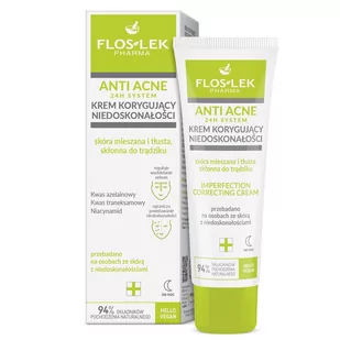 Floslek, Anti-Acne 24h System, Krem korygujący niedoskonałości, 50ml - Kremy do twarzy - miniaturka - grafika 1