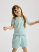 Bluzki dla niemowląt - Reserved - Bawełniany t-shirt z haftem - jasnoniebieski - miniaturka - grafika 1