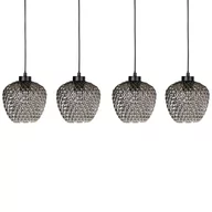 Lampy sufitowe - Lampa wisząca szklana 4-punktowa szara SHERRY - miniaturka - grafika 1