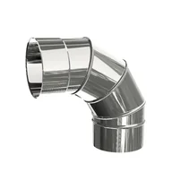 Rury i kanały wentylacyjne - Kolano skrętne kominowe 90° 180/0.8 mm MK - miniaturka - grafika 1
