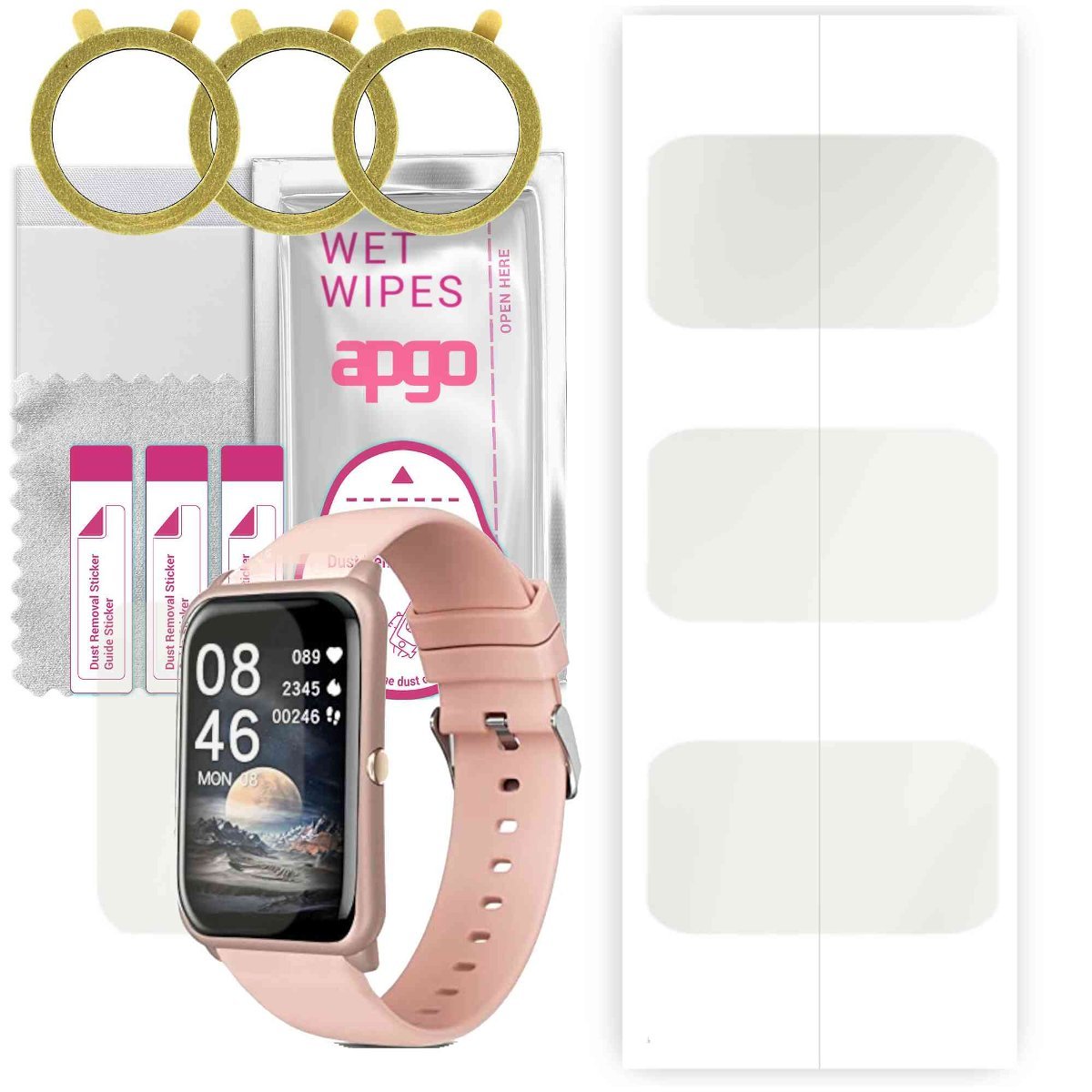 3x Folia hydrożelowa MATOWA do jpantech - apgo Smartwatch Hydrogel MATTE Protection Ochrona na ekran smartwatcha