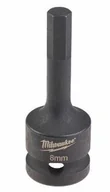 Klucze i nasadki - MILWAUKEE NASADKA UDAROWA 1/2" HEX 8 TRZPIEŃ - miniaturka - grafika 1