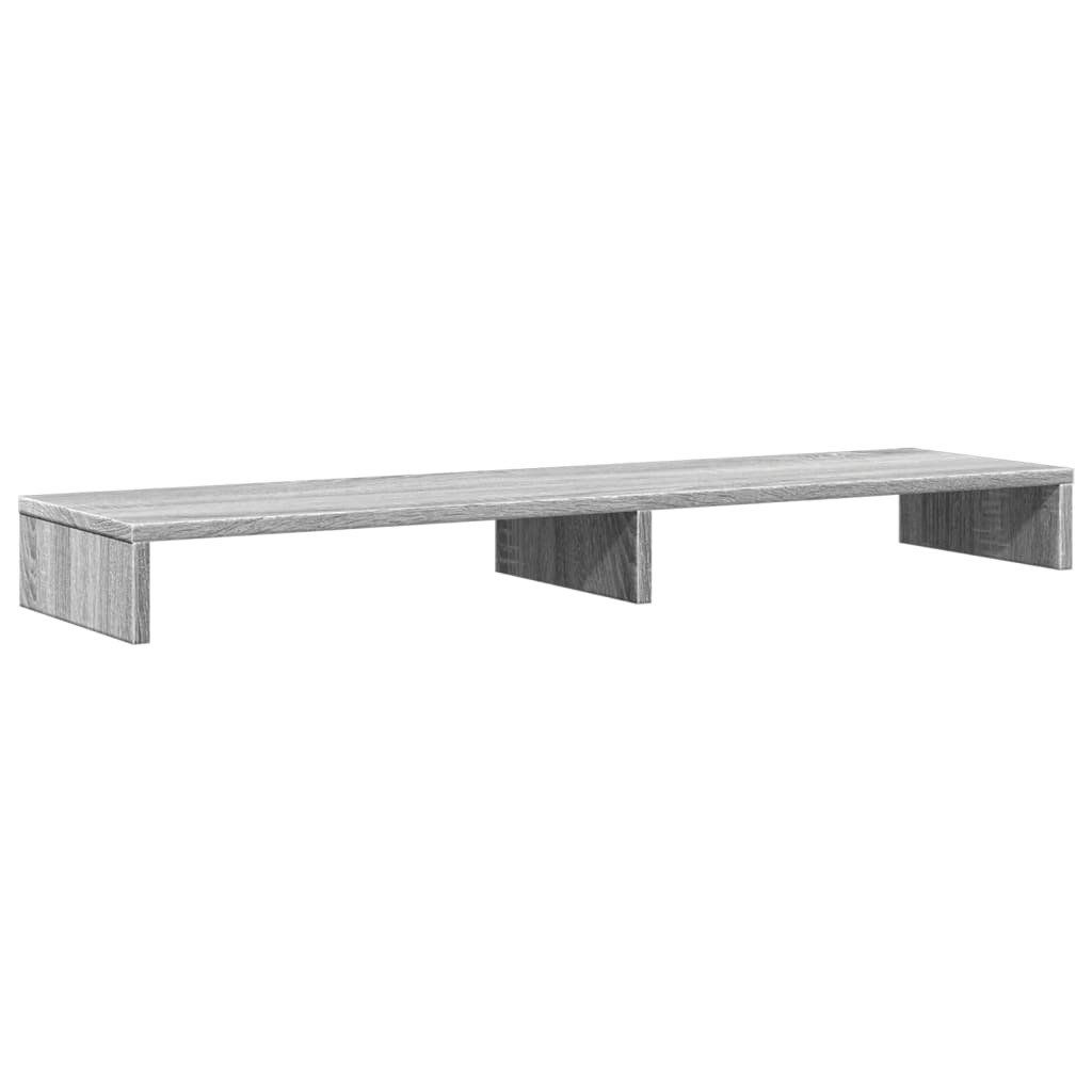 vidaXL Podstawa pod monitor szara Sonoma 100x27x10 cm Materiał drewnopochodny