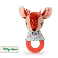 Gryzaki dla dzieci - LILLIPUTIENS Grzechotka z silikonowym gryzakiem Sarenka Stella 0 m+ - miniaturka - grafika 1