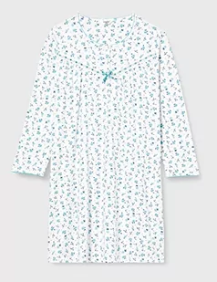 Marlon Damska koszula nocna z dzianiny Emmie 100 cm z nadrukiem bawełniana koszula nocna, Ocean Blue, 8-10, Błękitny ocean - Piżamy damskie - miniaturka - grafika 1