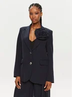 Marynarki i żakiety damskie - Maryley Marynarka 24EB202/43BL Granatowy Regular Fit - miniaturka - grafika 1