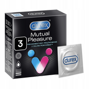 Prezerwatywy - Durex Mutual Pleasure prezerwatywy z wypustkami 3 szt prążki opóźniające - miniaturka - grafika 1