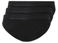 Majtki damskie - esmara® Figi damskie z tkaniny żeberkowej, 3 pary (M(40/42), Czarny) - miniaturka - grafika 1