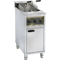 Frytownice gastronomiczne - Frytownica wolnostojąca, z szafką, 2-komorowa, V 2x10 l, P 12 kW STALGAST 777210 - miniaturka - grafika 1