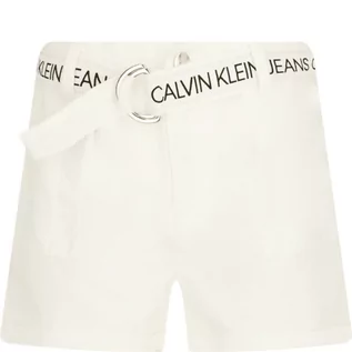 Spodnie i spodenki dla dziewczynek - CALVIN KLEIN JEANS Szorty | Regular Fit | z dodatkiem lnu - grafika 1