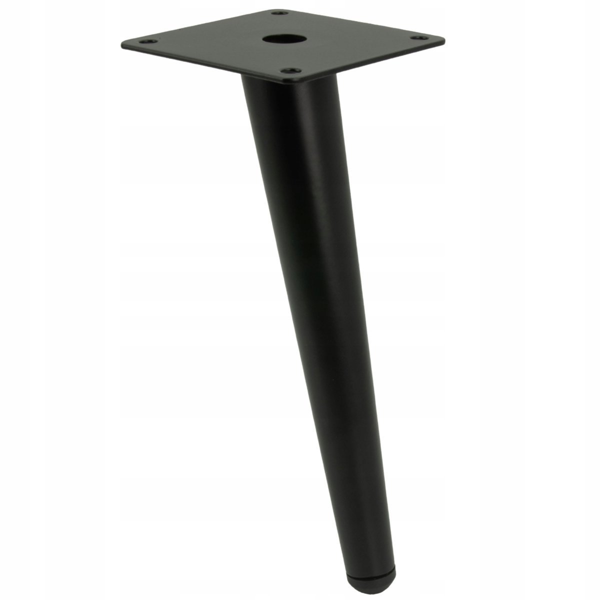 Noga meblowa Szpilka skośna czarny mat 20 cm noga do stolika do szafki rtv