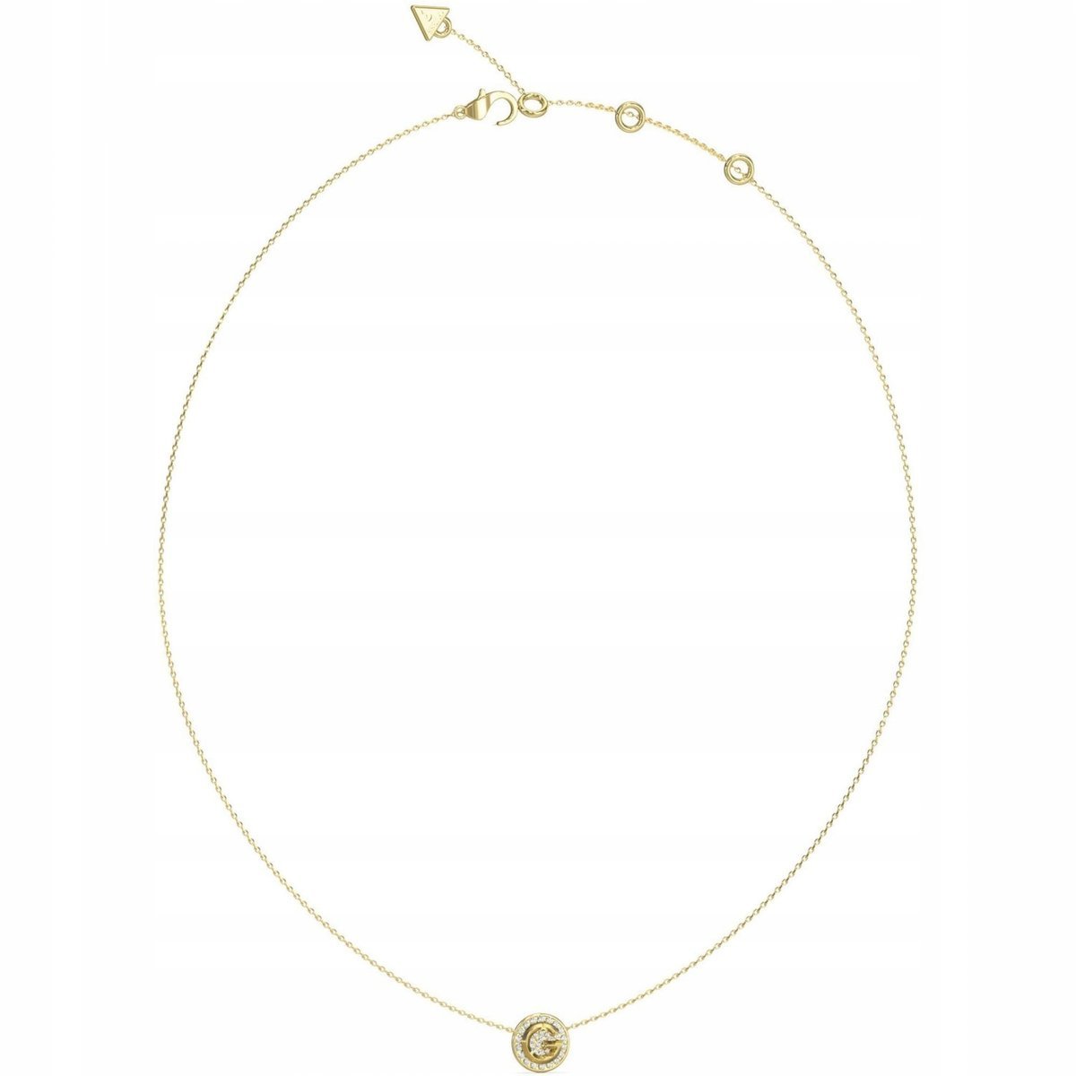 Naszyjnik damski złoty Guess kółko modny na prezent JUBN05446JW-YG