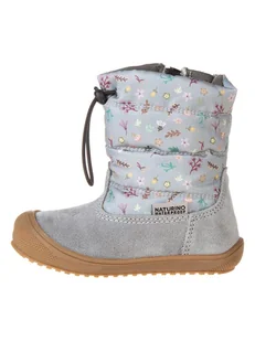 Naturino Kozaki zimowe w kolorze jasnoszarym - Kozaki damskie - miniaturka - grafika 1